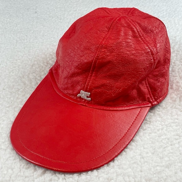 COURRÈGES • Red/White Vinyl Logo Baseball Hat - Picture 15 of 15